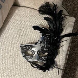 Elegant Black and Silver Masquerade Mask